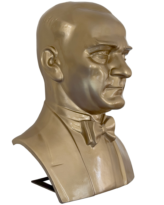 70 cm Fiberglass Yarım Atatürk Büstü - 70FGOM1 70 cm Fiberglass Yarım Atatürk Büstü - 70FGOM1