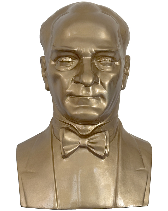 70 cm Fiberglass Yarım Atatürk Büstü 70 cm Fiberglass Yarım Atatürk Büstü