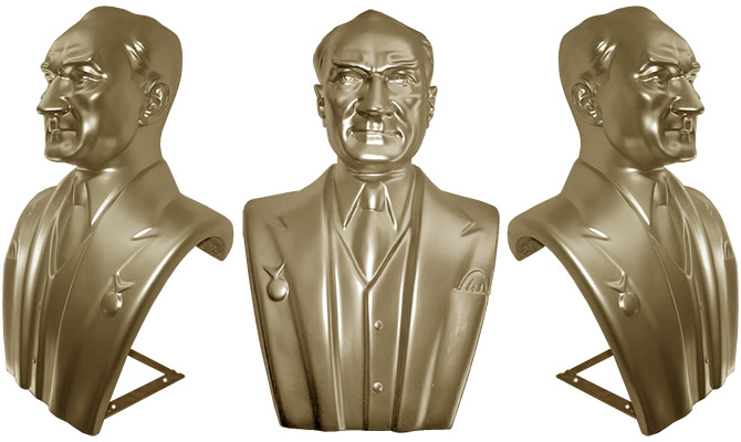 70 cm Fiberglass Atatürk Büstü 70 cm Fiberglass Atatürk Büstü
