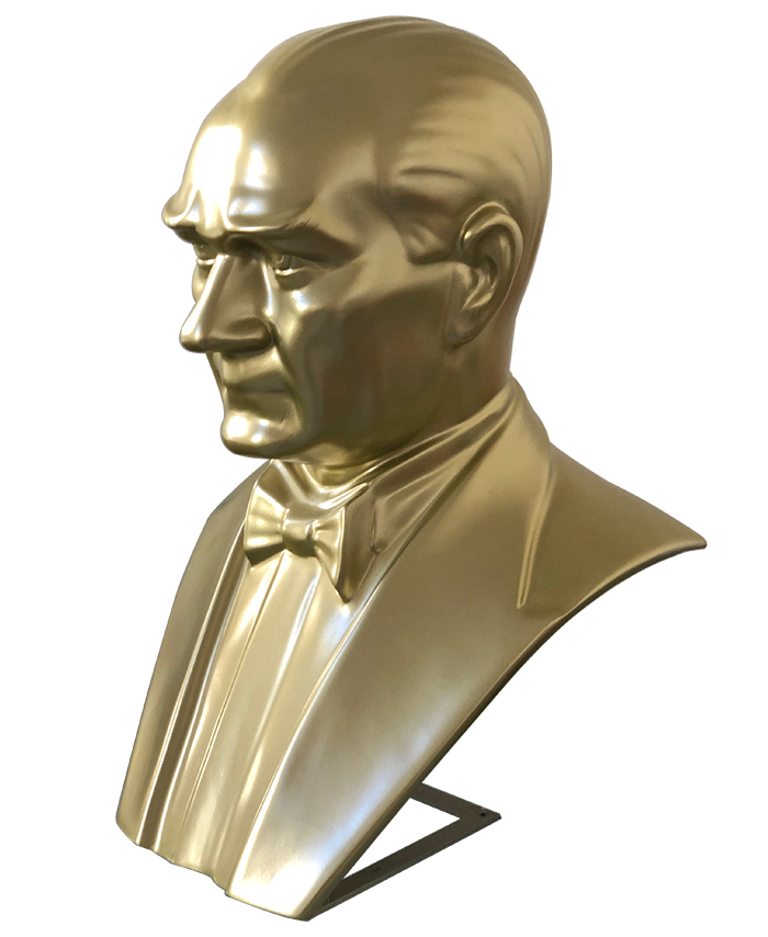 80 cm Fiberglass Atatürk Büstü - Açık 80 cm Fiberglass Atatürk Büstü - Açık