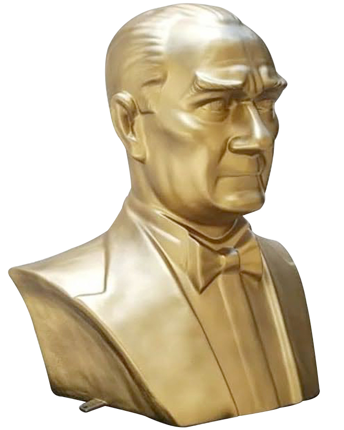 80 cm Fiberglass Atatürk Büstü - 80FGKM2 80 cm Fiberglass Atatürk Büstü - 80FGKM2