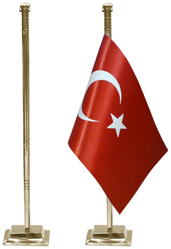 Alt�gen K��eli Tekli Pirin� Masa Bayrak Dire�i