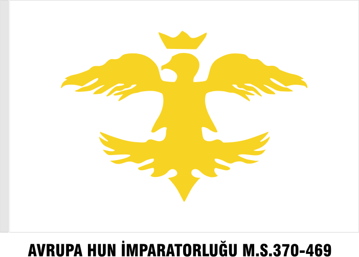 Avrupa Hun �mparatorlu�u Bayra�� - Sanca�� - ESK� T�RK DEVLETLER� BAYRAKLARI