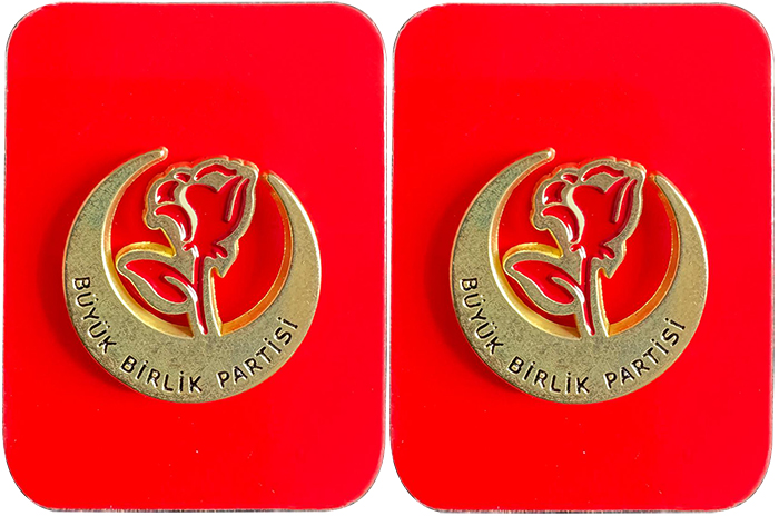 BBP B�y�k Birlik Partisi Yaka Rozeti