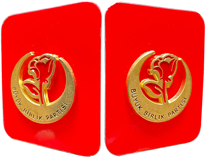 BBP B�y�k Birlik Partisi Yaka Rozeti