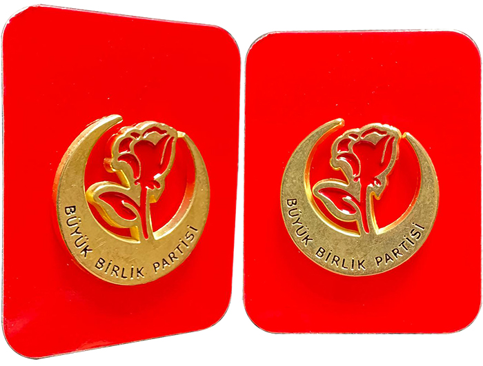 BBP B�y�k Birlik Partisi Yaka Rozeti