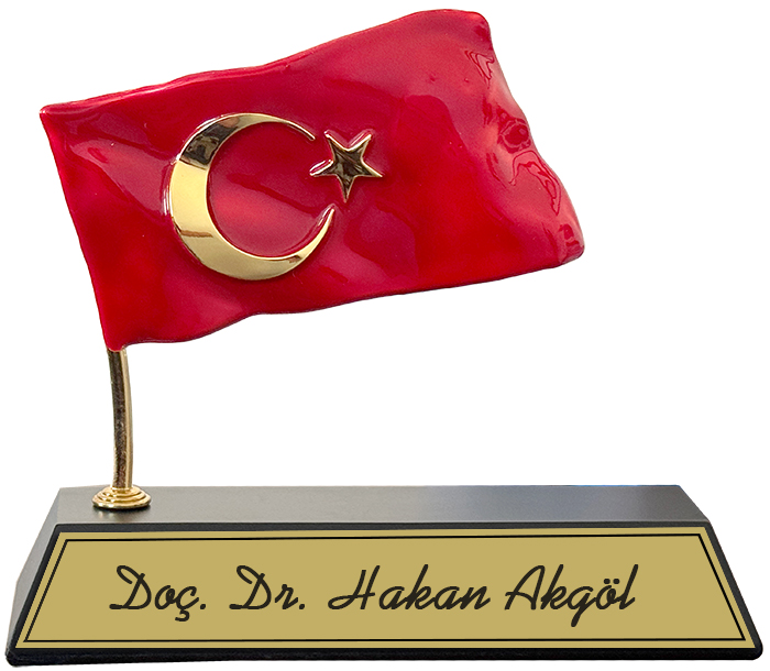 MVIP04 Dalgalanan T�rk Bayrakl� Masa �simli�i