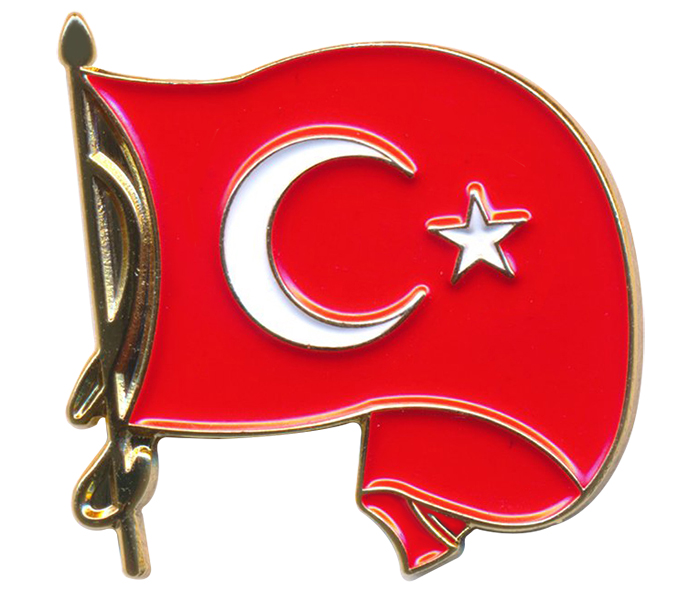 TBR21 Dalgal� T�rk Bayra�� Rozeti - YEN� MODEL