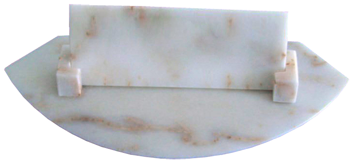 M3 Mermer Oval Kesimli Masa simlii - MERMER MASA SML