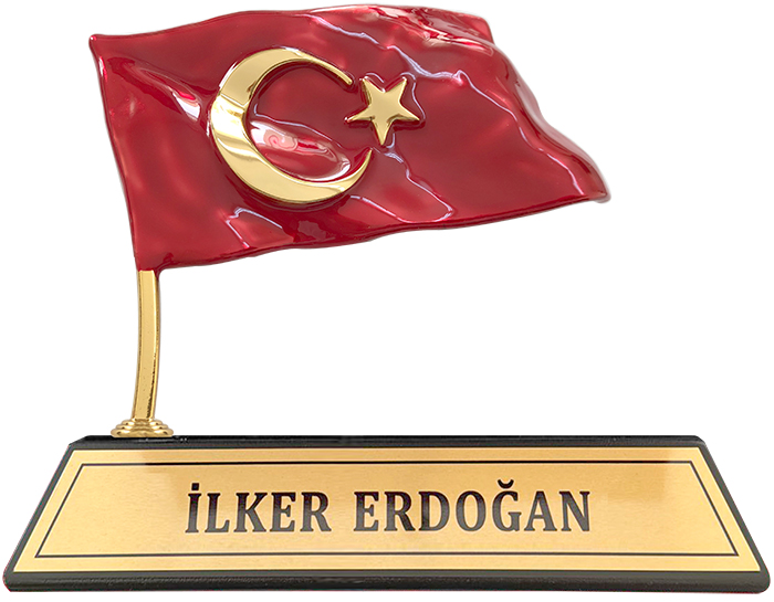 MVIP04 Dalgalanan T�rk Bayrakl� Masa �simli�i