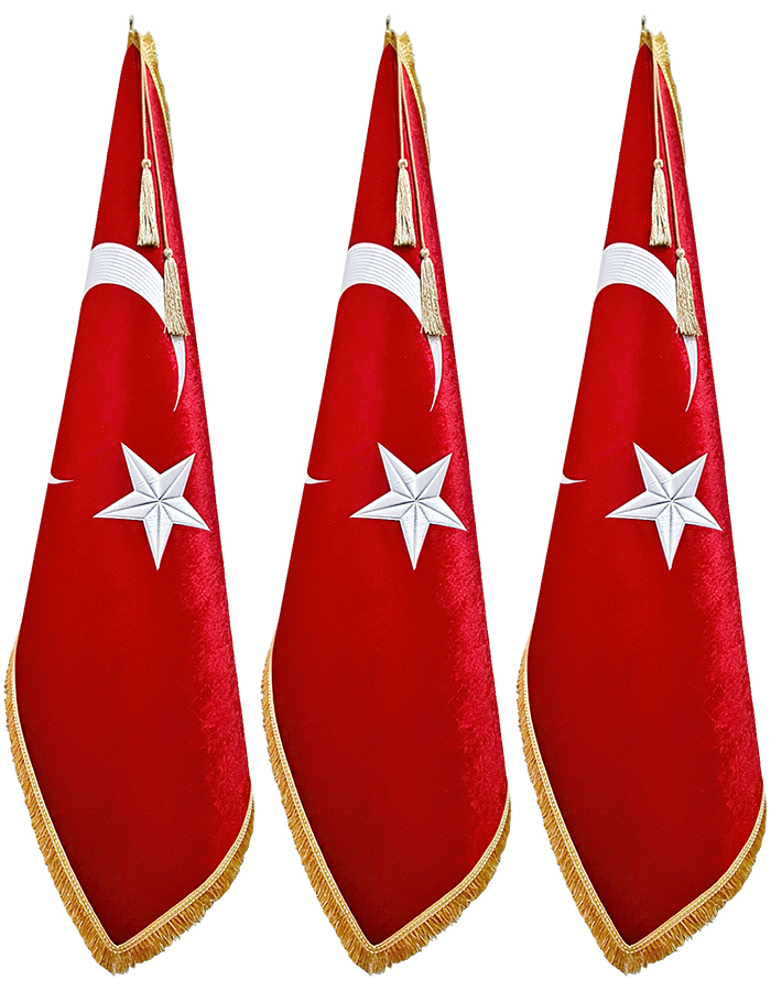 Nak�� Telal� Saten T�rk Bayra�� - TELALI BAYRAK - T�RK BAYRA�I