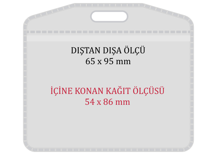 NP1   Naylon Kart Poeti - Plastik 65x95 mm - DK