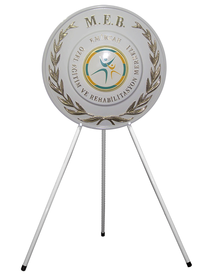 D�k�m Harf ve Logo ile Yap�lan Metal T�ren �elenkleri 