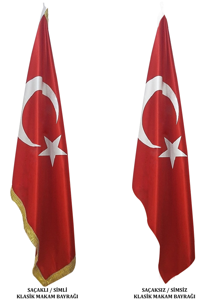 Klasik Saten Makam T�rk Bayra�� - STANDART T�RK BAYRA�I