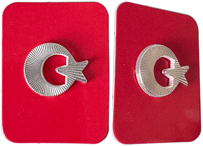 TBR49 Yeni Model D�k�m T�rk Bayra�� Rozeti
