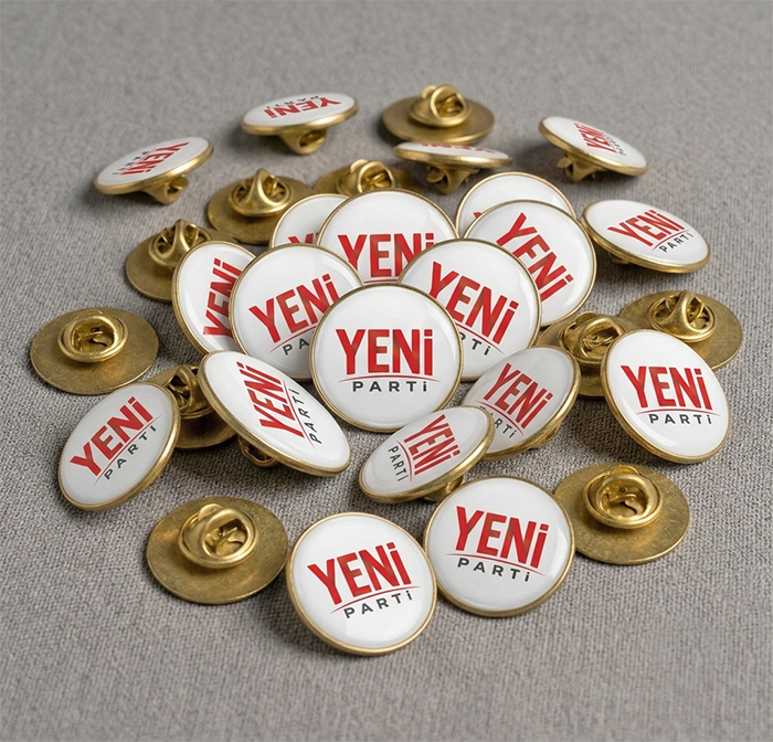Yeni Parti Metal Yaka Rozeti - Yeni Parti Rozeti
