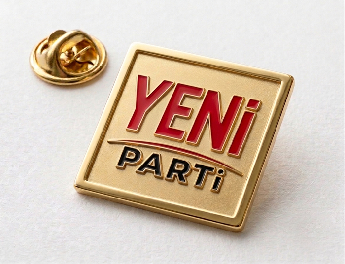 Yeni Parti Metal Yaka Rozeti - Yeni Parti Rozeti