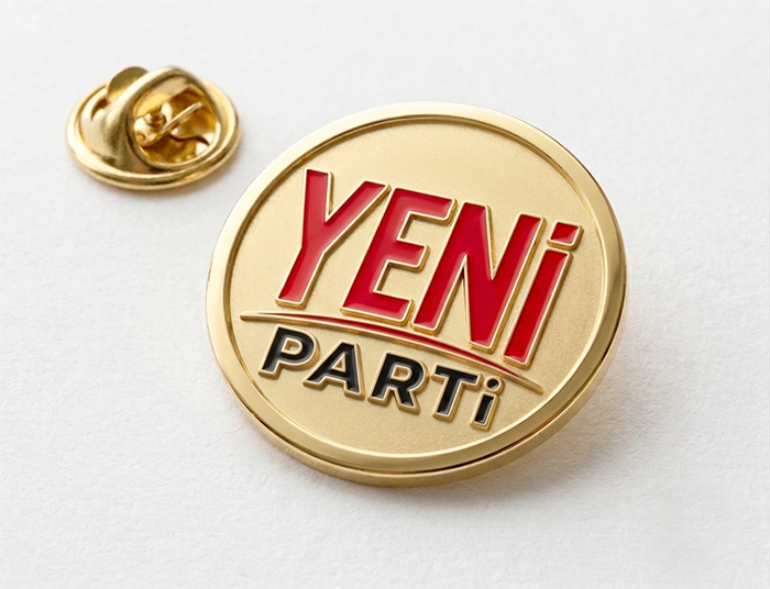 Yeni Parti Metal Yaka Rozeti - Yeni Parti Rozeti